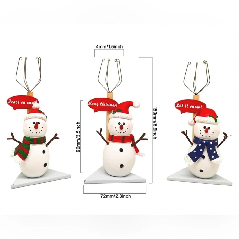 NWT Festive Snowman Air Plant Holders - Set of 3, Christmas Decor